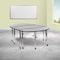 Flash Furniture Oval 60 W, 86 L, 30 H, Chrome, Laminate, Particleboard, Steel, Grey XU-GRP-A3060CON-60-GY-T-A-CAS-GG - alternate 1